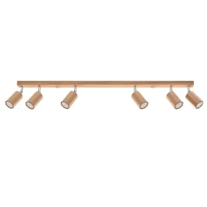 Plafondlamp ZEKE 6 eik hout
