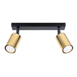 Plafondlamp WINX 2 zwart/goud staal
