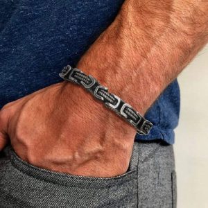 Geweven Schakel Armband voor Heren | Roestvrijstalen Sieraad